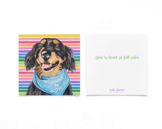 Roy Dog In Full Color Flat Notecard