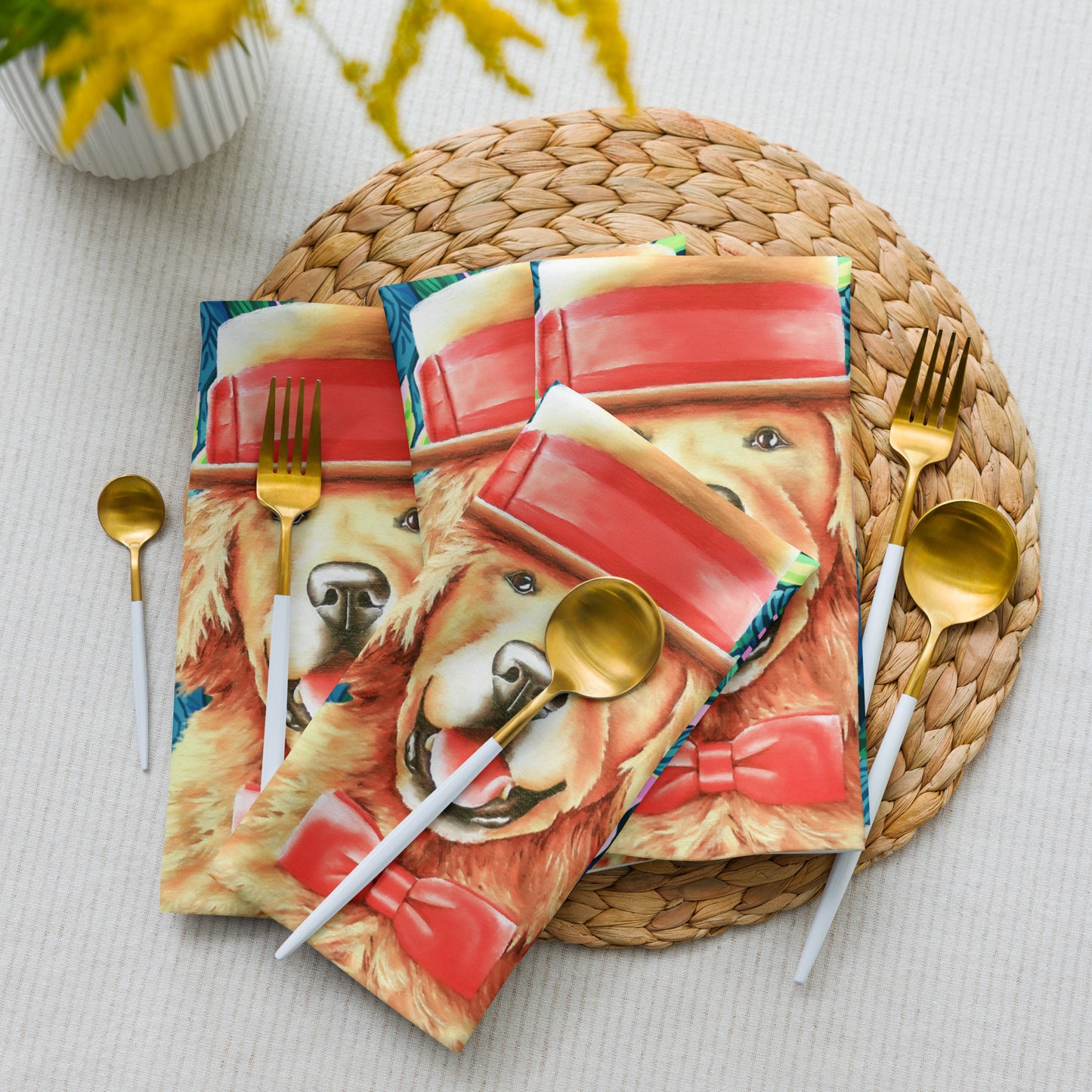Golden in Paradise Cloth Napkin Set