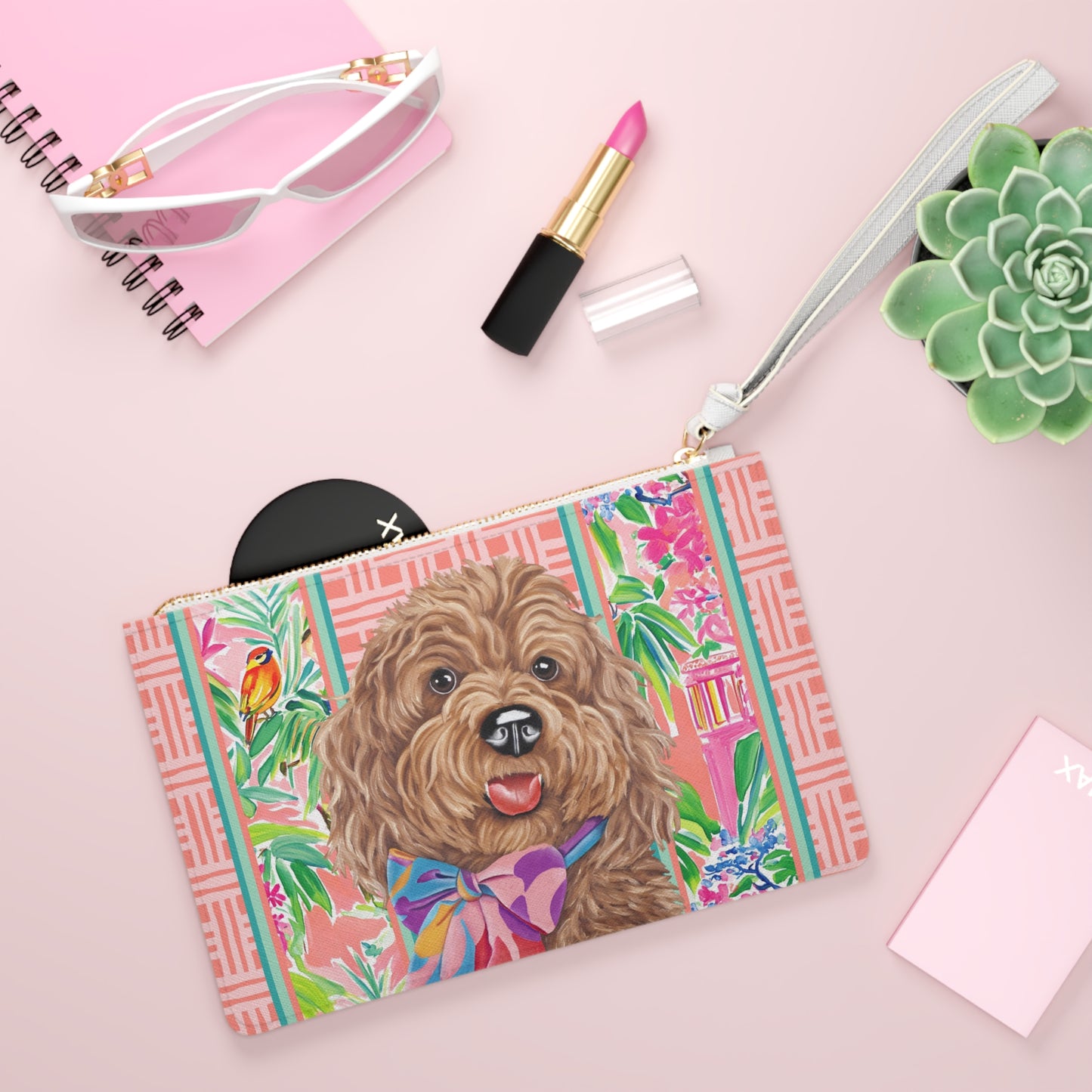 Tess the Cockapoo Card Clutch