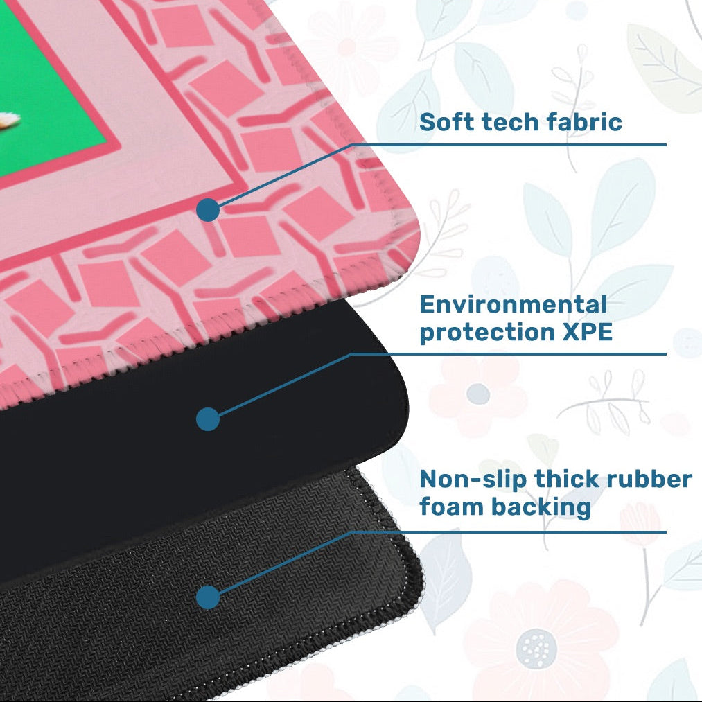 High-Quality Mahjong Mat with features highlighted on a white background