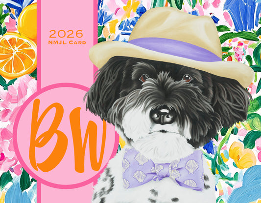 Personalized Mahjong Card Sticker - Baron von Schnauzer