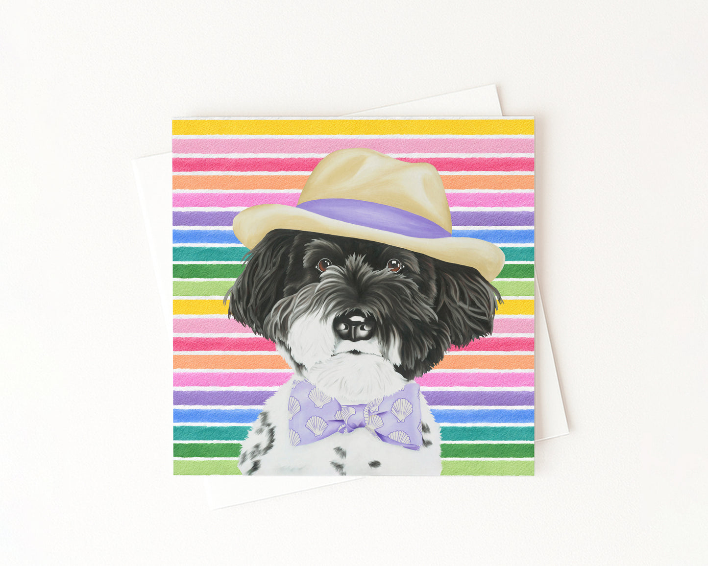 Baron von Schnauzer In Full Color Flat Notecard