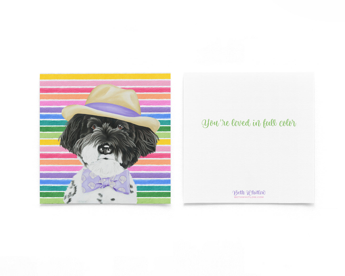 Baron von Schnauzer In Full Color Flat Notecard
