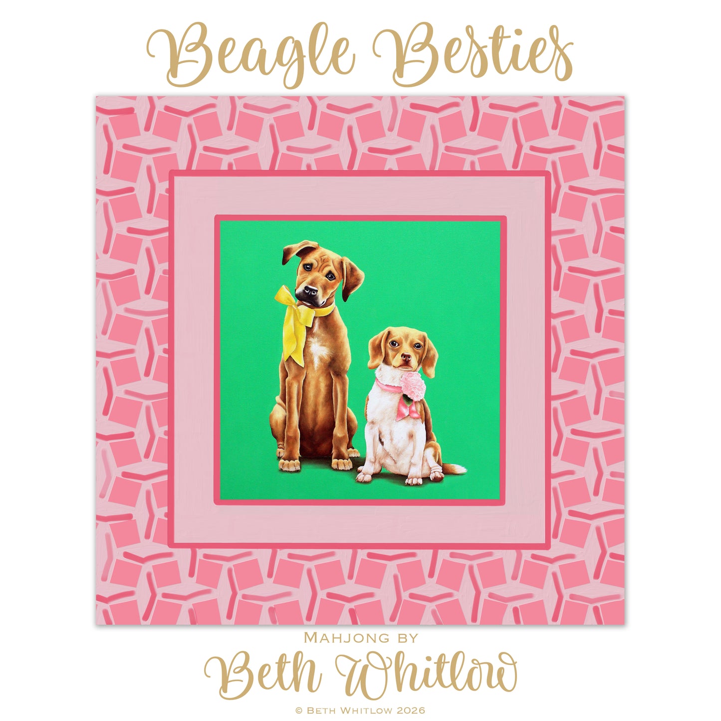 Beagle Besties Mahjong Mat