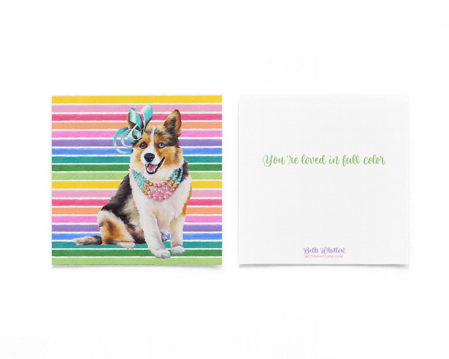 Biscuit In Full Color Flat Notecard