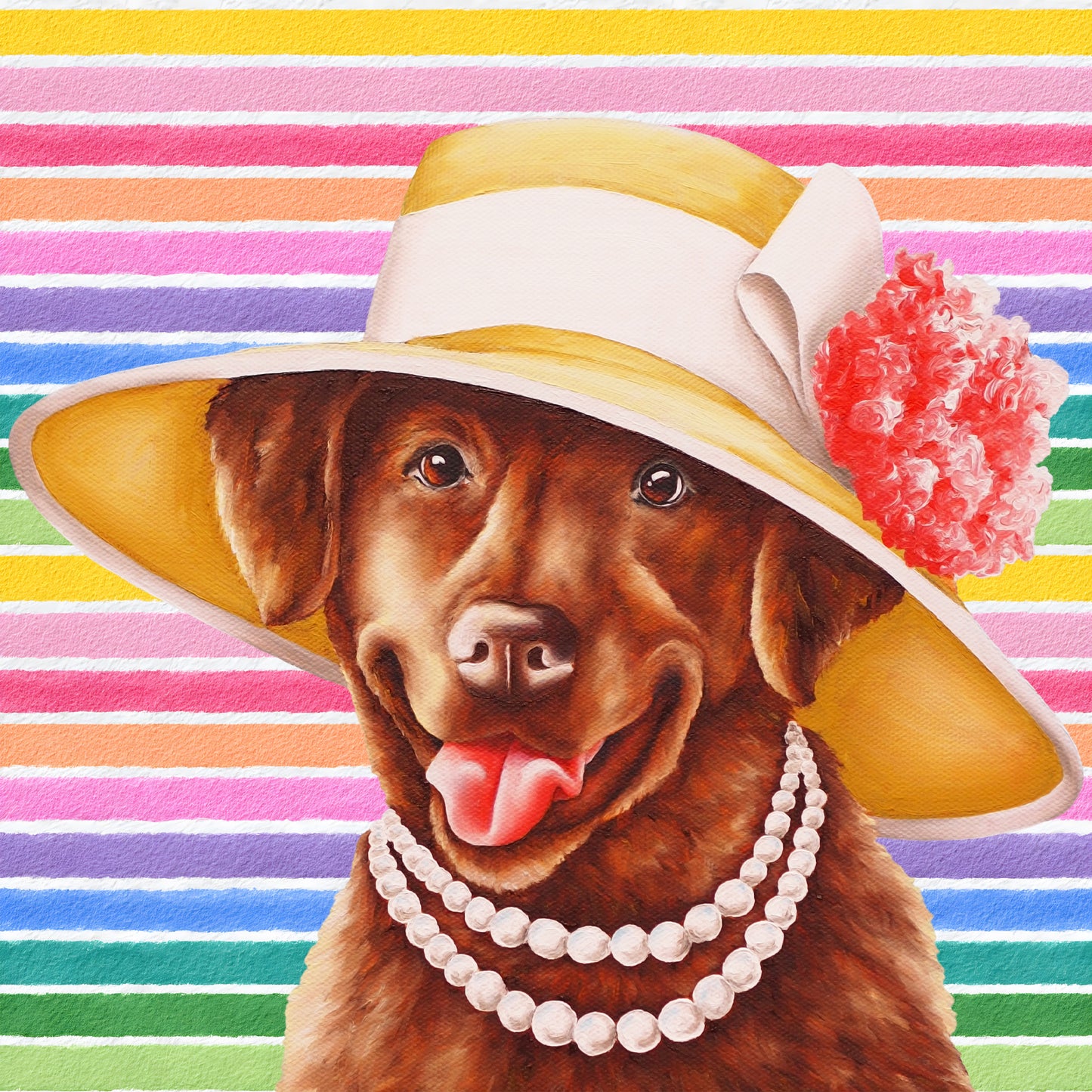 Hattie Ann In Full Color Flat Notecard