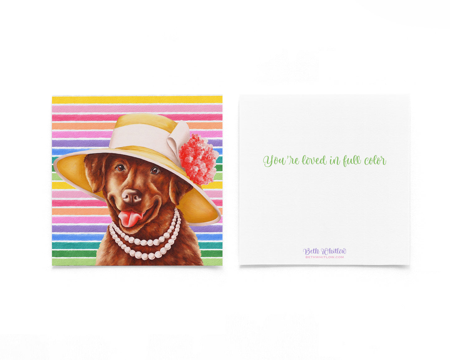 Hattie Ann In Full Color Flat Notecard