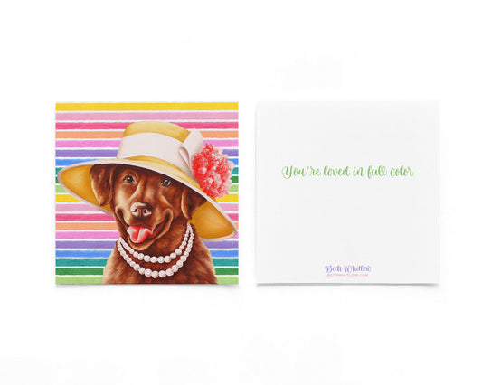 Hattie Ann In Full Color Flat Notecard