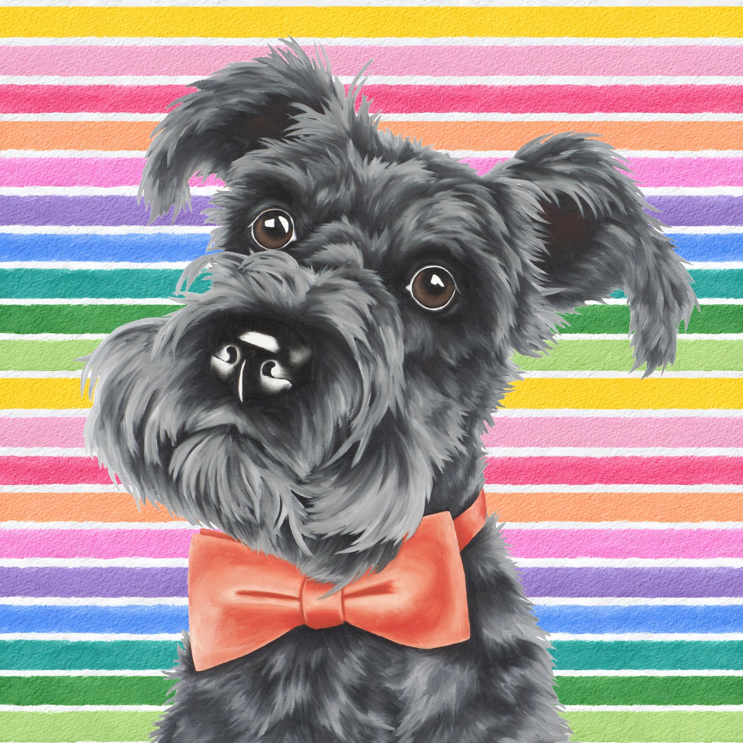 Dax In Full Color Flat Notecard