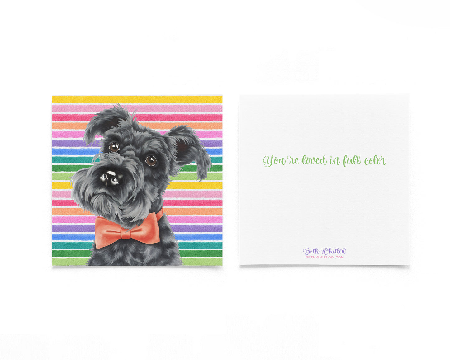 Dax In Full Color Flat Notecard