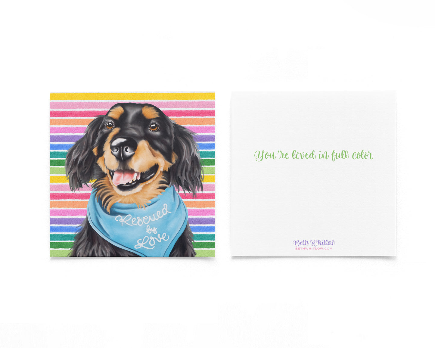 Roy Dog In Full Color Flat Notecard