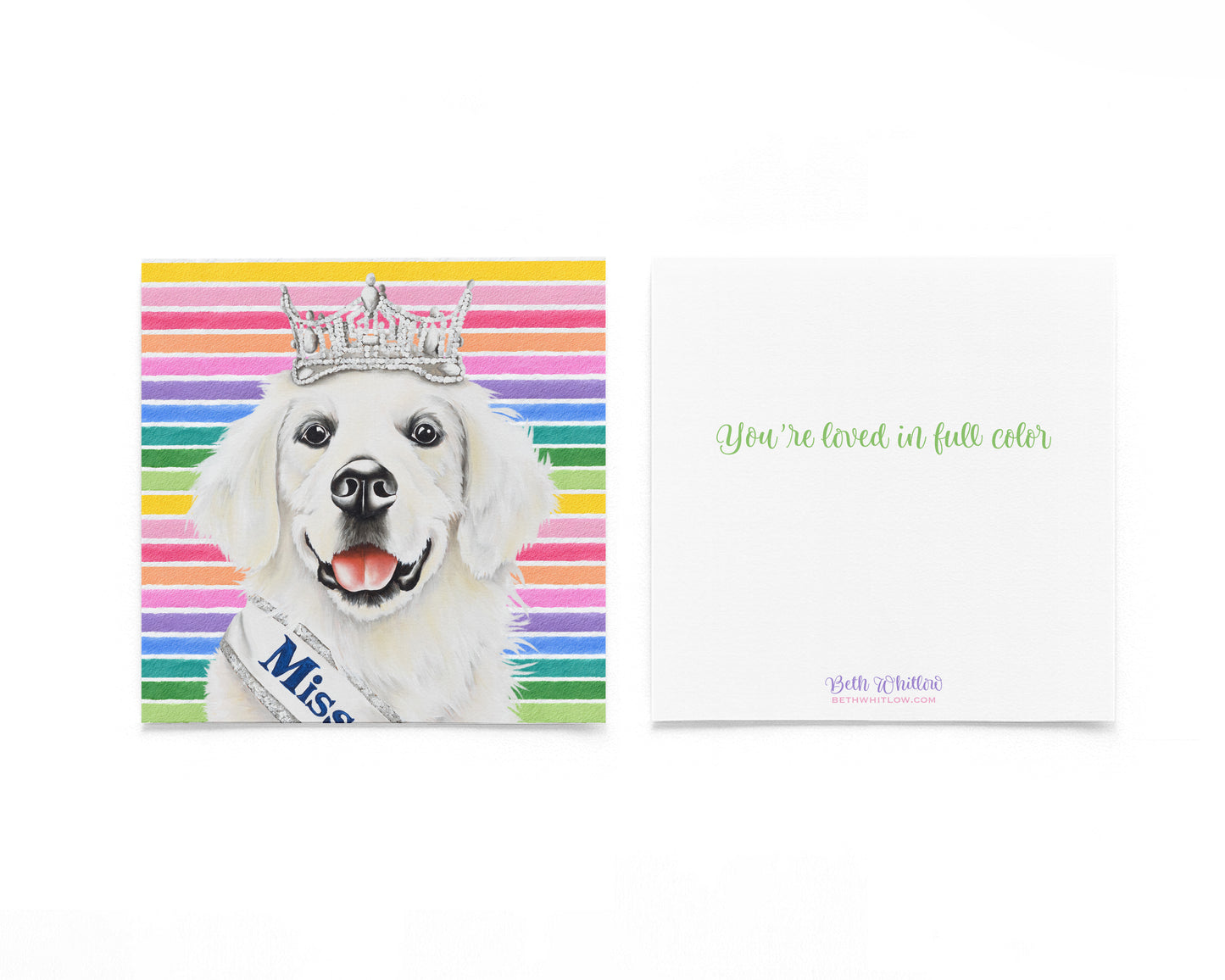 Savvy In Full Color Flat Notecard
