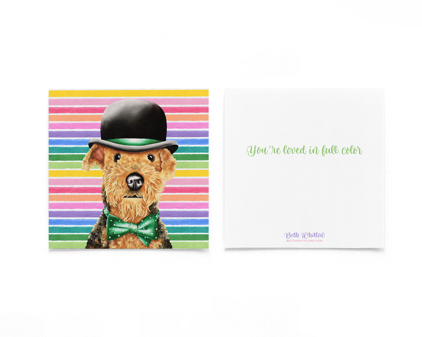 Teddy In Full Color Flat Notecard