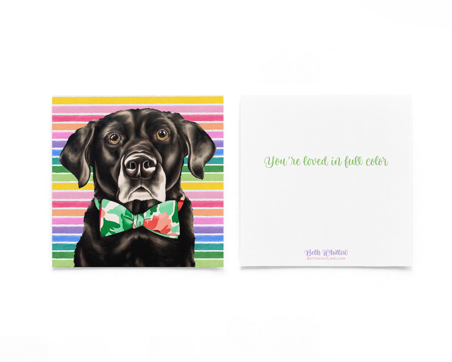Winston In Full Color Flat Notecard