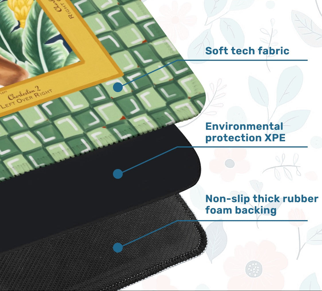 High-Quality Mahjong Mat with features highlighted on a white background